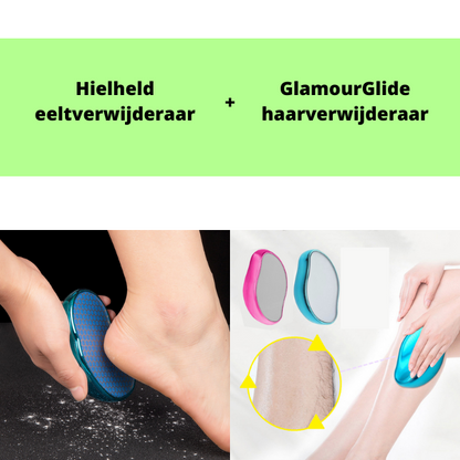 GlamourGlide haarverwijderaar + Hielheld eeltverwijderaar