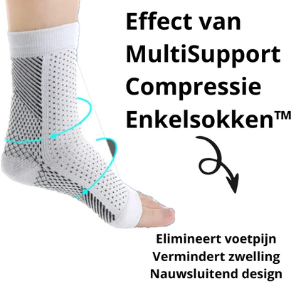 STOP VOETPIJN DUO DEAL - MultiSupport™  Compressie Enkelsokken open + dichte neus