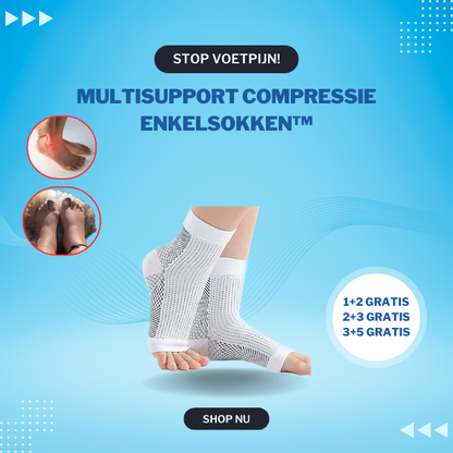 Stop voetpijn | MultiSupport Compressie Enkelsokken™